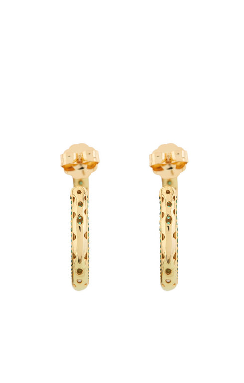 Microcristal Emerald Hoops